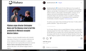 Comunicado de Javier Bardem en