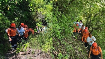 El Salvador: Rescatan a senderista herido tras caída en el volcán El Boquerón