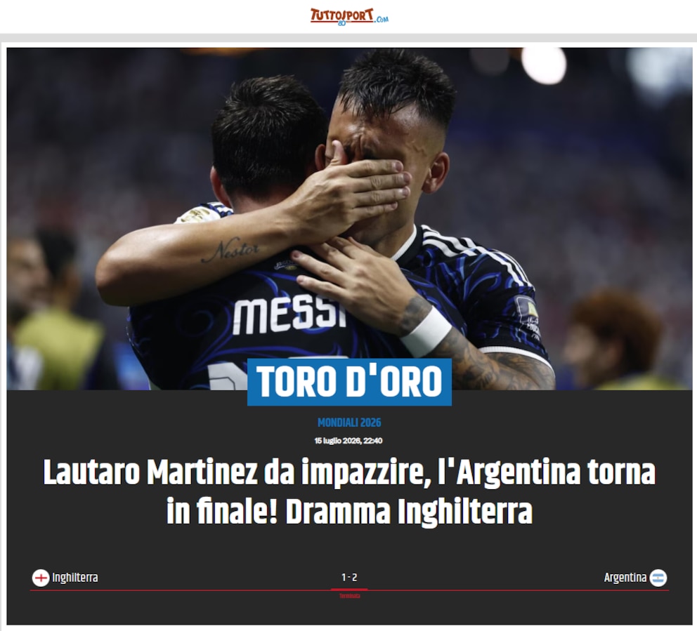 “Argentina nunca muere”, “Remontadísima” y “Otro excelente Messi”: los principales medios del mundo reflejaron la clasificación de la Selección a la final 18 WUS45MGUSZC4HAGCNMJ6ZD2V7U