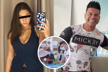 Gaela Barraza y su padre