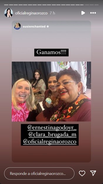 La actriz Regina Orozco celebró