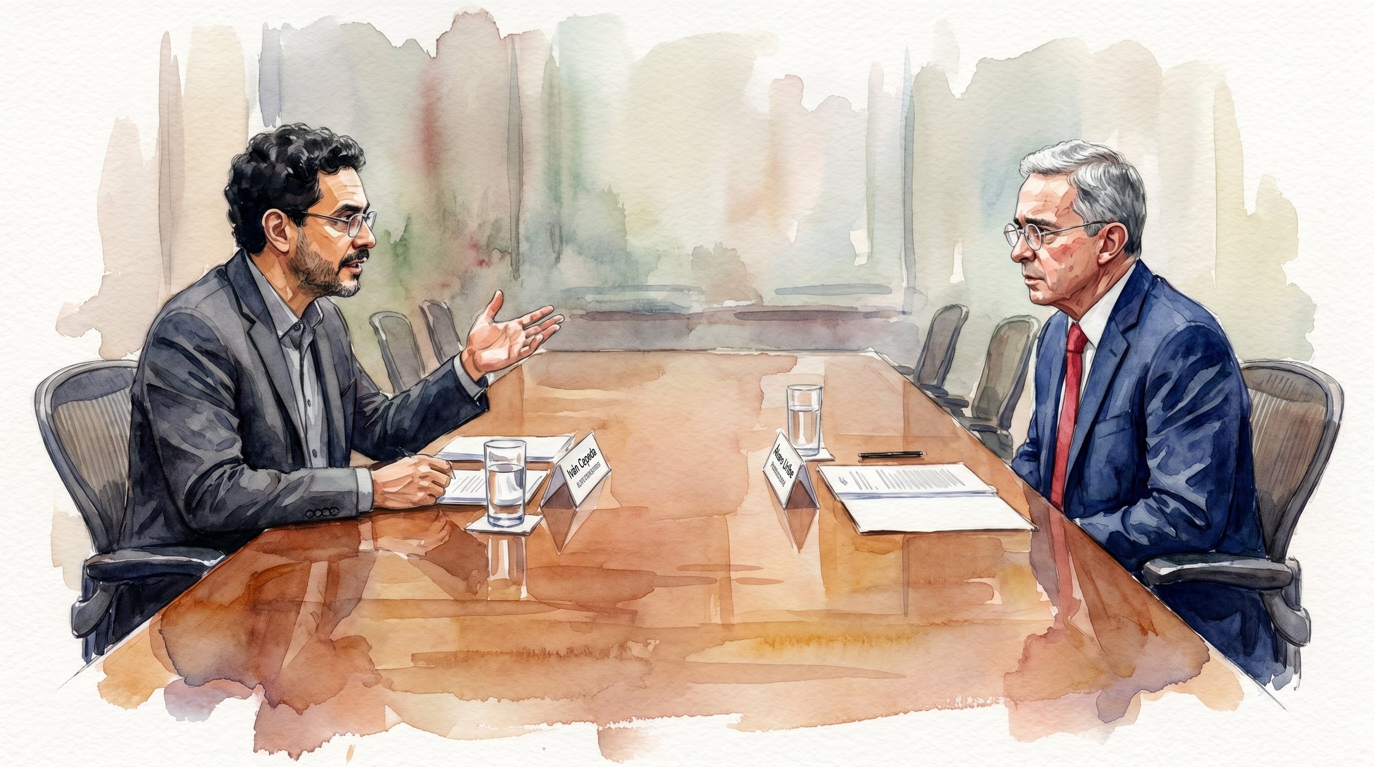 Iván Cepeda y Álvaro Uribe han sido fuertes contradictores políticos a lo largo de los últimos años, en los que incluso han sido vinculados a procesos judiciales - crédito Imagen Ilustrativa Infobae