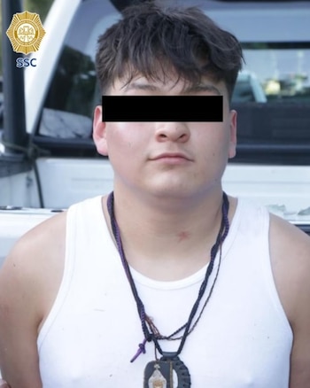 Israel Aldair Hernández Caballero, de 22 años, fue uno de los detenidos. (SSC)