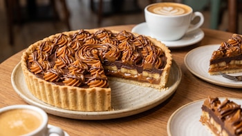 Receta de tarta de banana con dulce de leche y chocolate, rápida y fácil