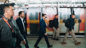 En imágenes: así fue el recorrido de Abelardo de la Espriella por las obras de la primera línea del metro de Bogotá