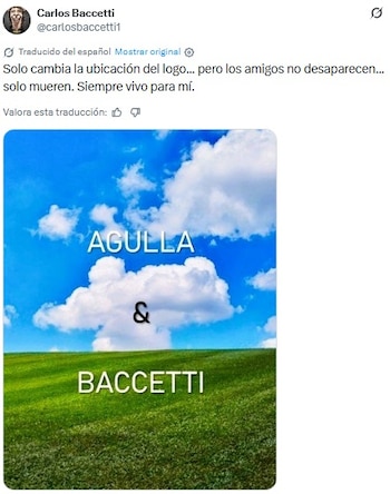 La despedida de Carlos Bacetti a su socio y amigo Ramiro Agulla