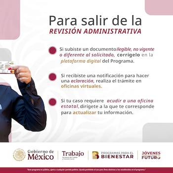 El motivo por el que algunos participantes que no recibieron el depósito pudo ser que se encuentren en revisión administrativa. (X@JovConFuturo)