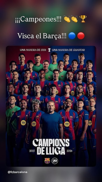 posteo messi barcelona campeón