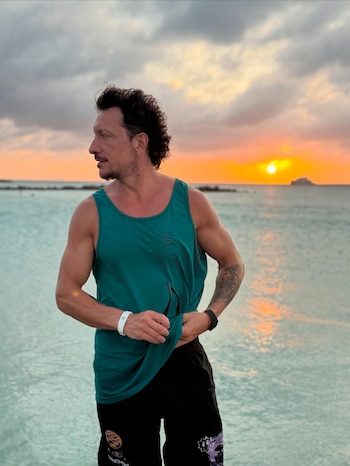 Los colores del atardecer formaron