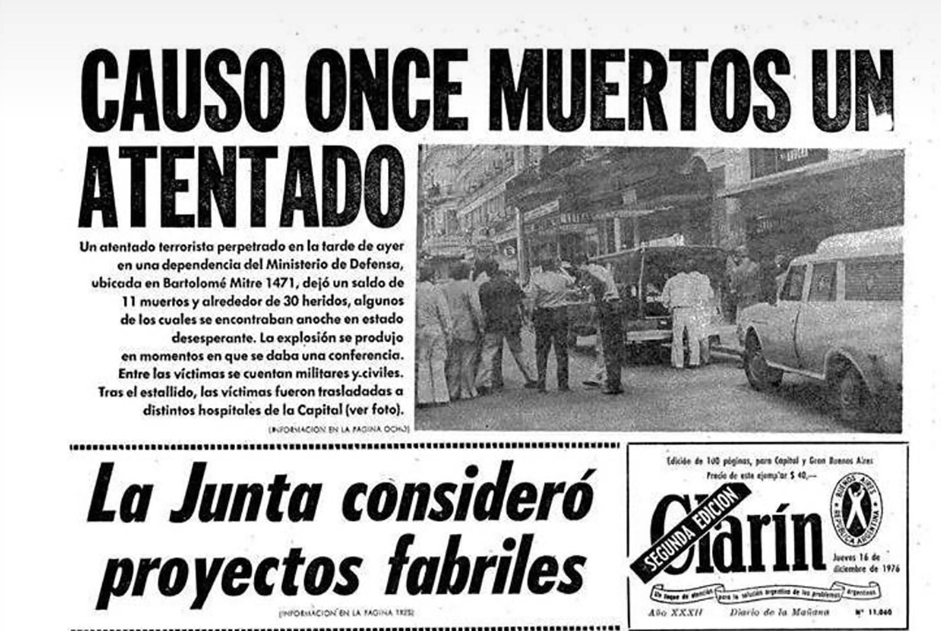 El hecho fue tapa de los diarios del día siguiente, como en este caso el del diario Clarín