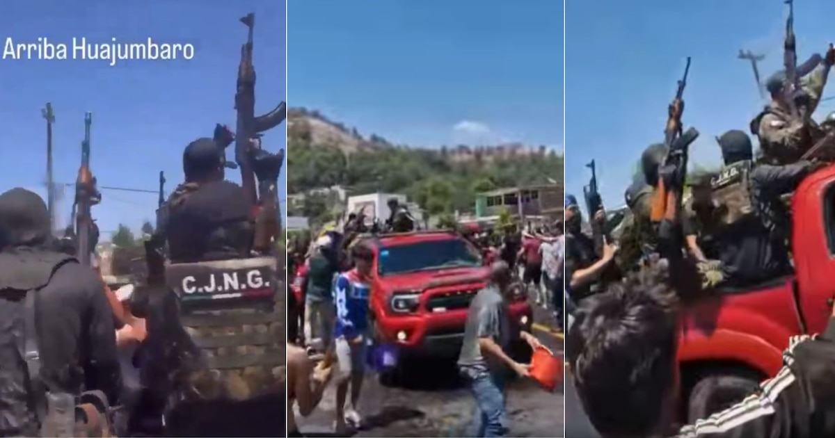 Sicarios del CJNG celebran Sábado de Gloria con pobladores de Huajúmbaro, Michoacán | VIDEOS - Infobae