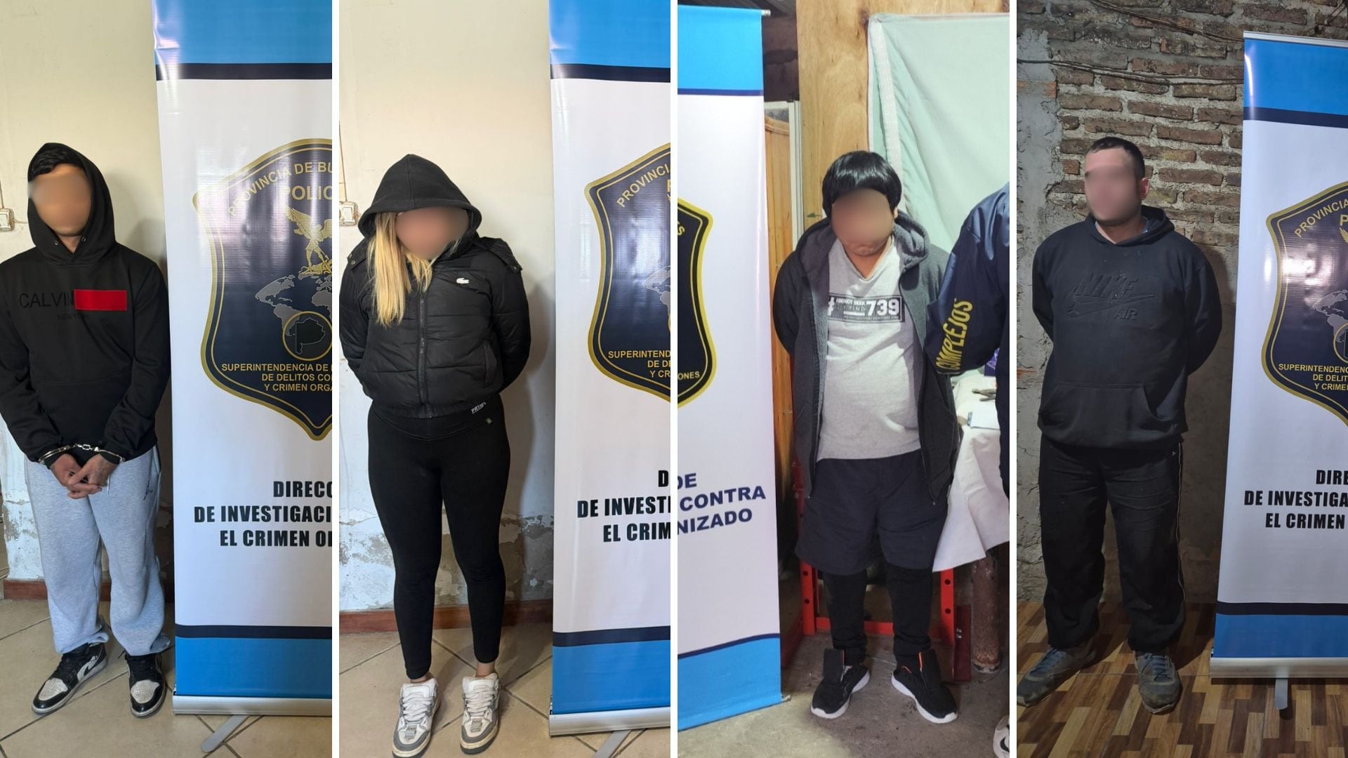 Entre los aprehendidos y detenidos hay ciudadanos peruanos (Foto: Policía bonaerense)
