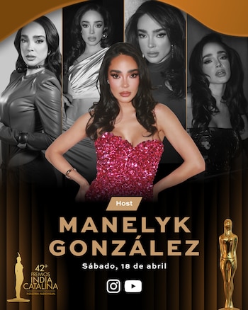 La mexicana hará las veces de "host digital", completando el equipo de presentadoras, junto a Flavia Dos Santos y María José Barraza - crédito cortesía Premios India Catalina