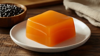 Gelatina con semillas de papaya,