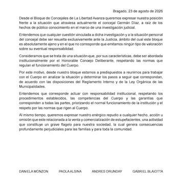 La Libertad Avanza concejal drogas