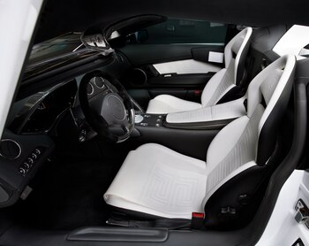 El interior especial de cuero