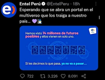 Publicación de Entel sobre BTS. (Foto: Twitter)