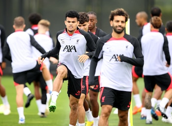 Luis Díaz junto a Mohamed