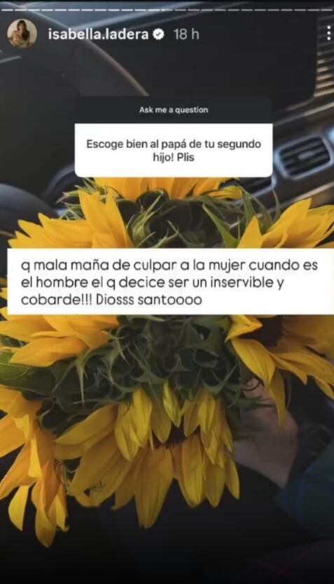 Isabella Ladera enfrentó en redes sociales un comentario que cuestionó su maternidad y respondió de manera contundente - crédito