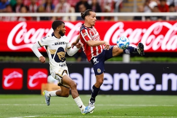 Pumas deja escapar una ventaja de dos goles contra Chivas. (EFE/ Francisco Guasco)