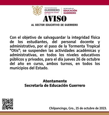 El comunicado de la Secretaría