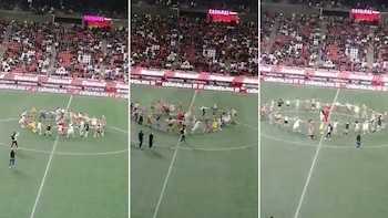 Durante el medio tiempo de