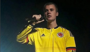 Justin Bieber ya había usado la camiseta de la Selección Colombia en 2017 durante un show en el Estadio El Campín de Bogotá - crédito Instagram