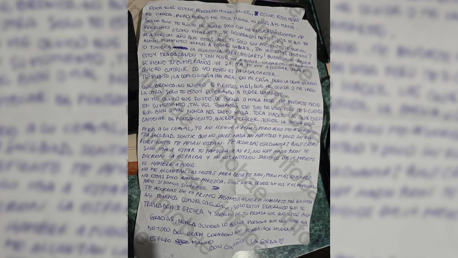 La carta de la ex novia de