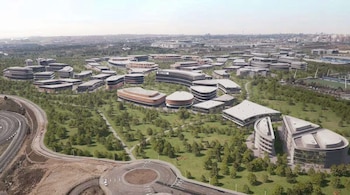 Recreación del futuro 'Madrid Innovation Center' en Valdebebas