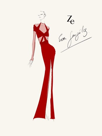 Boceto del vestido de Eva