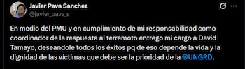 Javier Pava - crédito @javier_pava_s/X