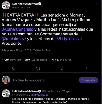 De acuerdo a la periodista