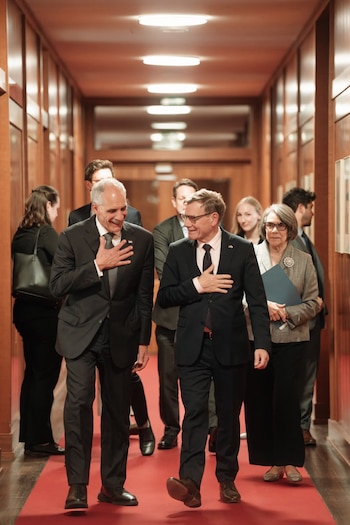 Durante su intervención, el mandatario hondureño expuso la vulnerabilidad del país frente a fenómenos climáticos extremos. (Foto: Casa Presidencial)