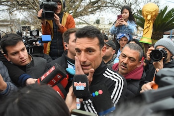Lionel Scaloni llegó a Pujato