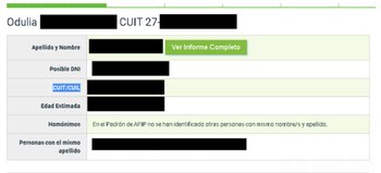 Ejemplo de los datos disponibles
