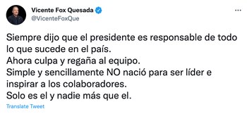 "Solo es él y nadie