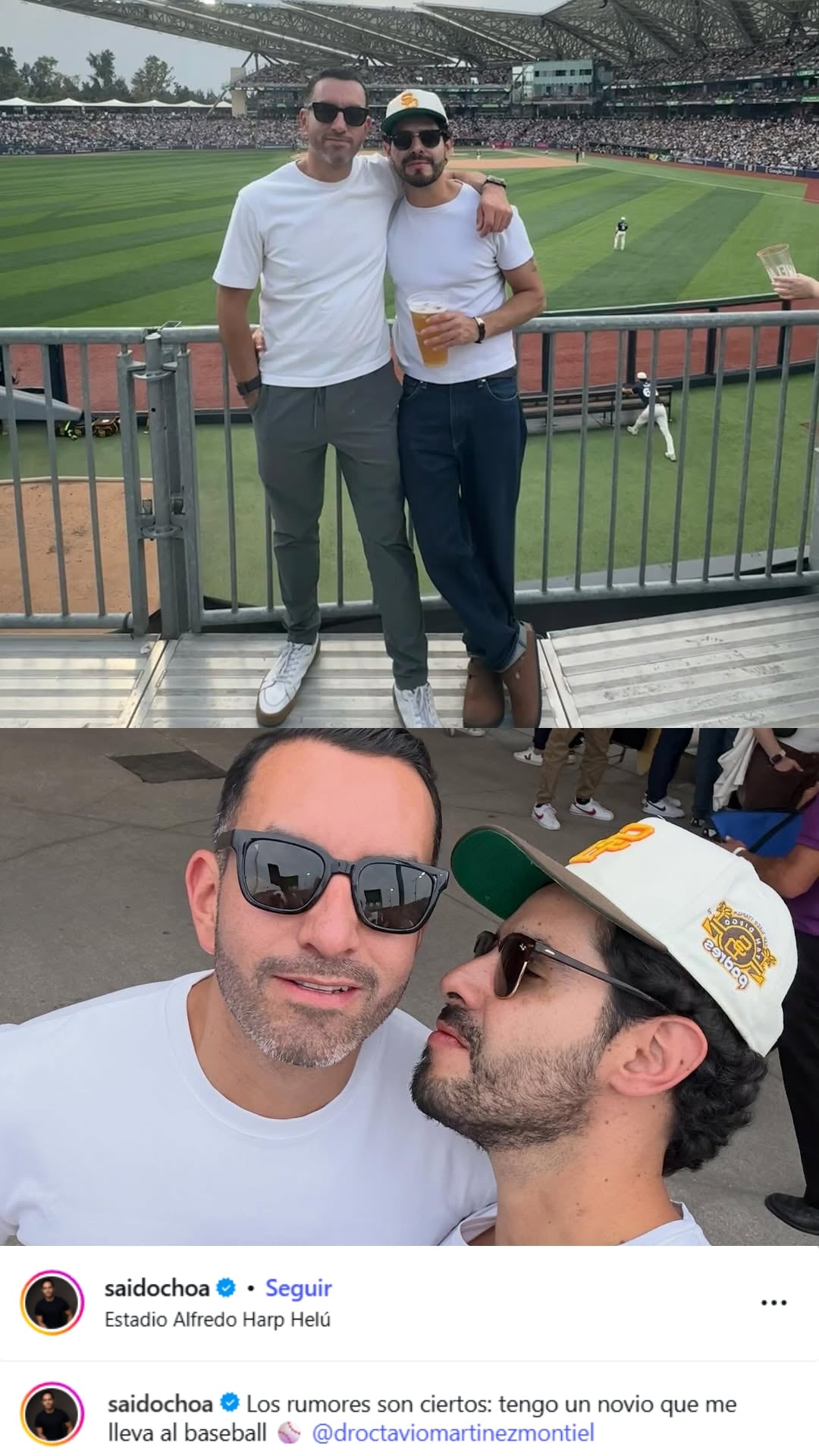 La imagen, donde aparece abrazado junto al médico Octavio Martínez Montiel, marcó un momento significativo en su vida personal y profesional. (Said Ochoa: Instagram)