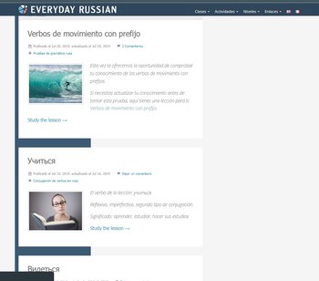 Plataforma para aprender vocabulario ruso