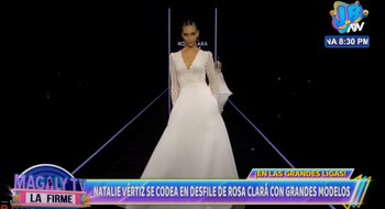 Natalie Vértiz modeló para diseñadora