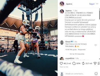 Tras el combate, ambas competidoras sellaron el respeto mutuo con un abrazo y mensajes de deportividad en redes sociales - crédito _laparce_ / Instagram