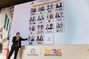 El registrador nacional del estado civil, Hernán Penagos, puso el foco en los riesgos de seguridad informática que implicaría divulgar el código fuente de los sistemas electorales - crédito Registraduría