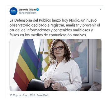 El lanzamiento del NODIO lo