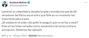 El escritor Gustavo Bolívar respondió