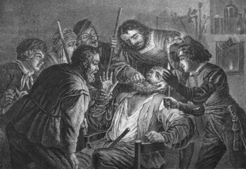 Grabado de una extracción de