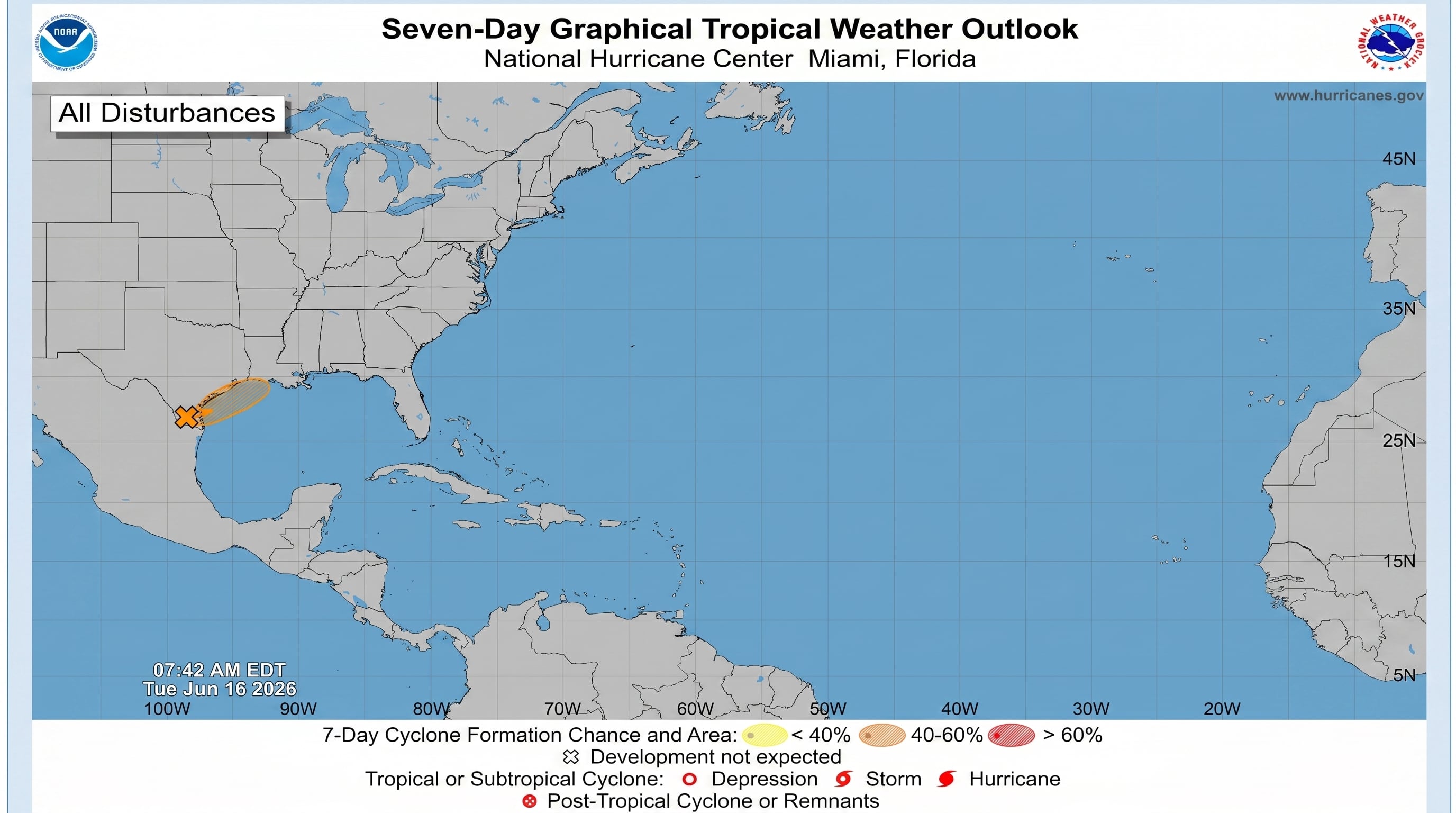 Más de 20 millones de personas en Texas, Luisiana y Misisipi permanecen bajo alertas de inundación por las lluvias asociadas a Invest 90L. (Imagen Ilustrativa Infobae)