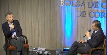 Mauricio Macri en la Bolsa