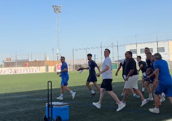 El terremoto de Granada sorprende a los jugadores del Arenas de Armilla en un entrenamiento. (Instagram)