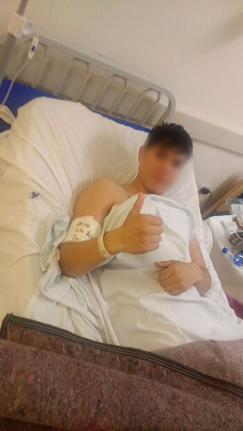 El chico de 15 baleado