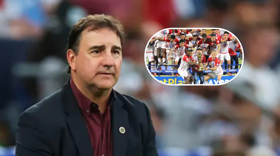 Néstor Lorenzo envió un mensaje a Santa Fe tras la obtención de la décima estrella- crédito EFE