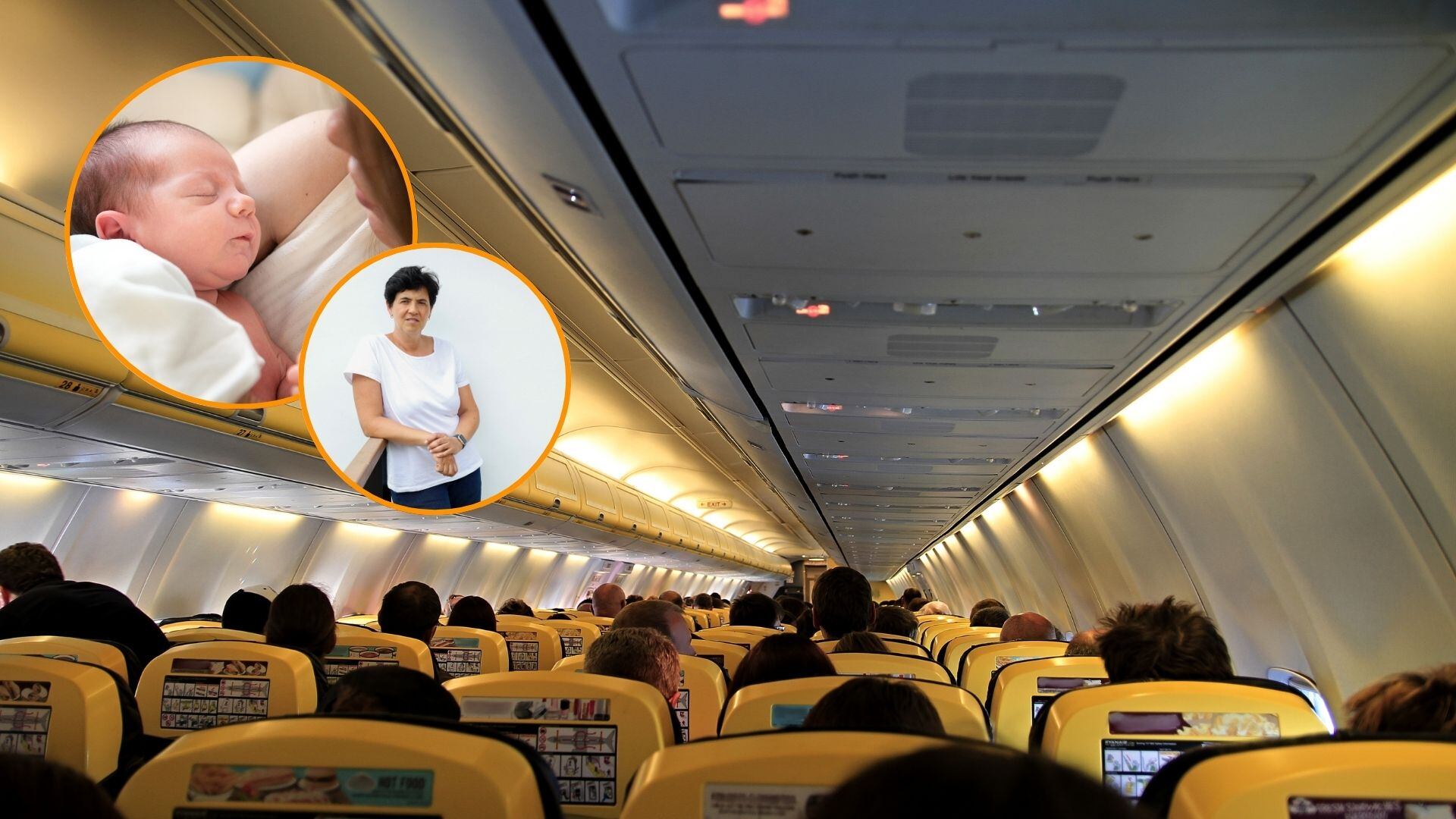 Fátima Román, auxiliar de enfermería, salva a un bebé de un paro cardiaco en un vuelo. (EFE/ Canva)